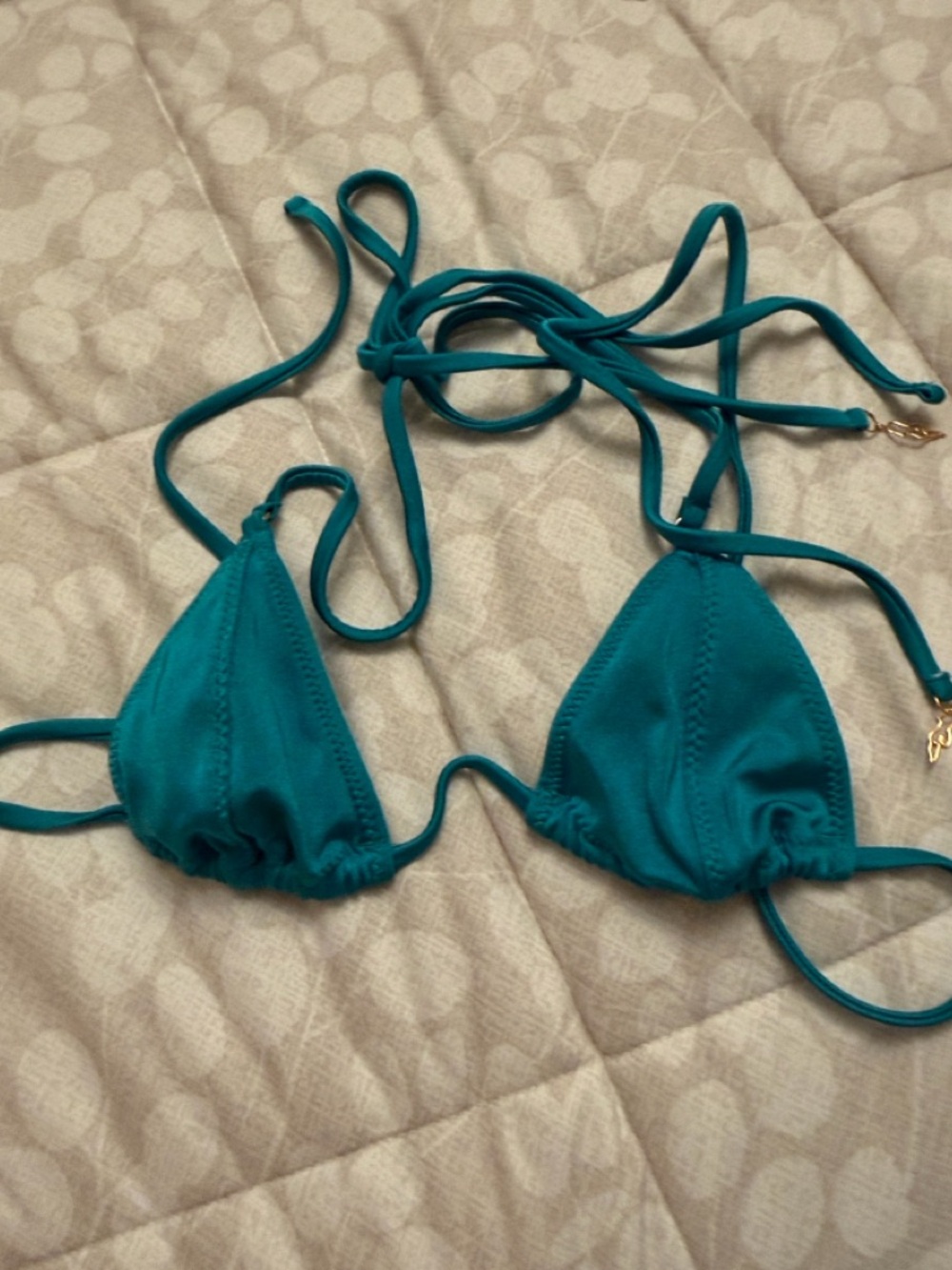 Inamorata Capreria Bikini Top in Teal.